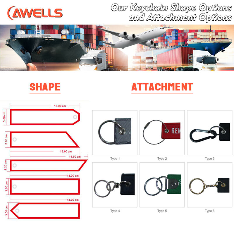 Personalized Embroidered Keychain For Hats And Handbags – Custom Text & Logo Charms By AWELLS For Fashion Accessories