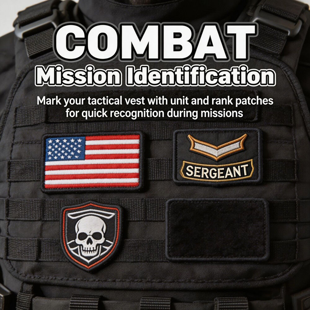 Taktische Klett-Patches – individuell bestickt/aus PVC für Militär und Polizei