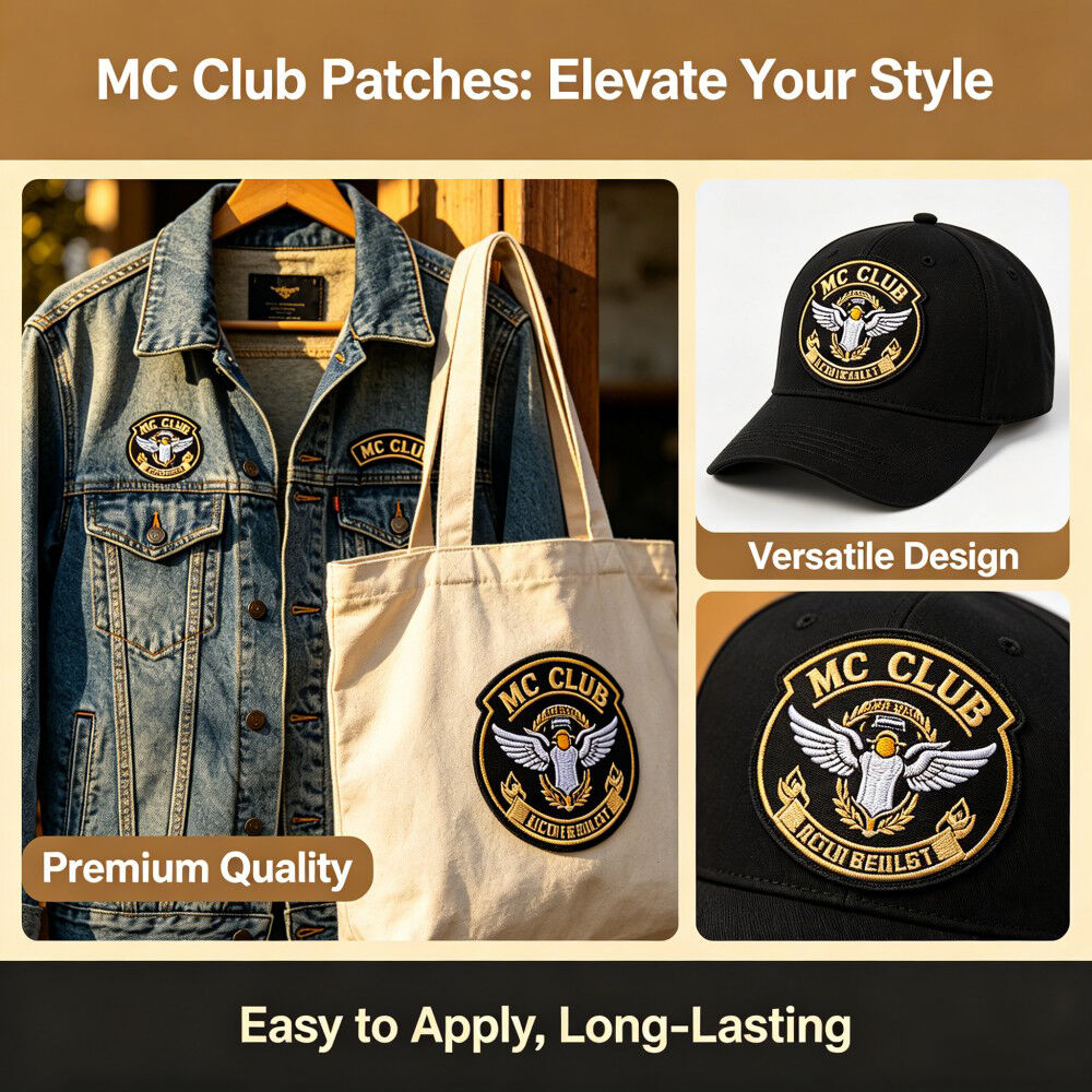 Individuelle MC-Club-Patches – 3D-Chenille- und gestickte Patches für Biker-Clubs