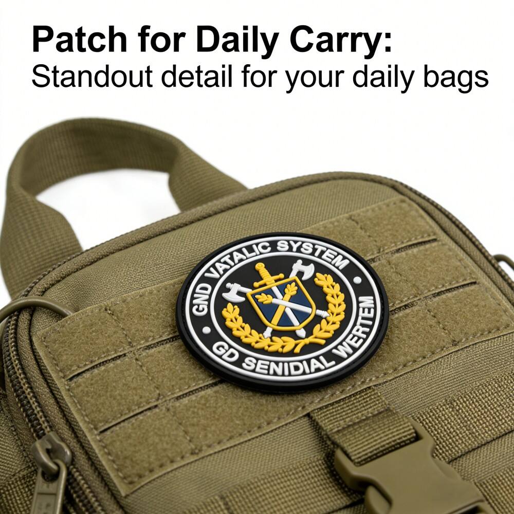 AWELLS Military Style 3D PVC Rubber Patch for Daily Commute and Outdoor Use