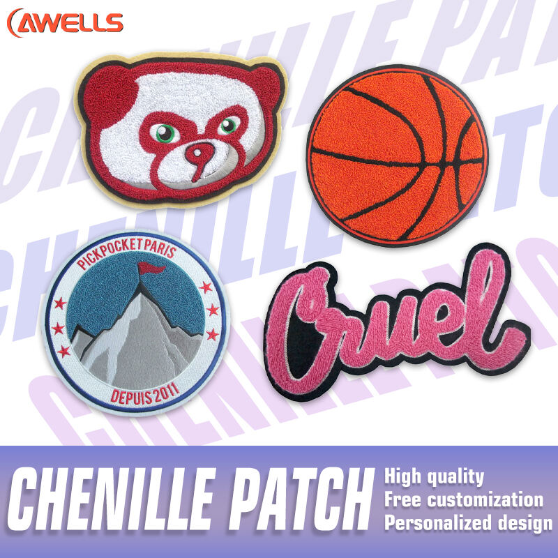 Weiche Chenille-Namenabzeichen für Hüte und Rucksäcke – Kuschelige und langlebige Chenille-Stickerei von AWELLS für personalisierte Ausrüstung