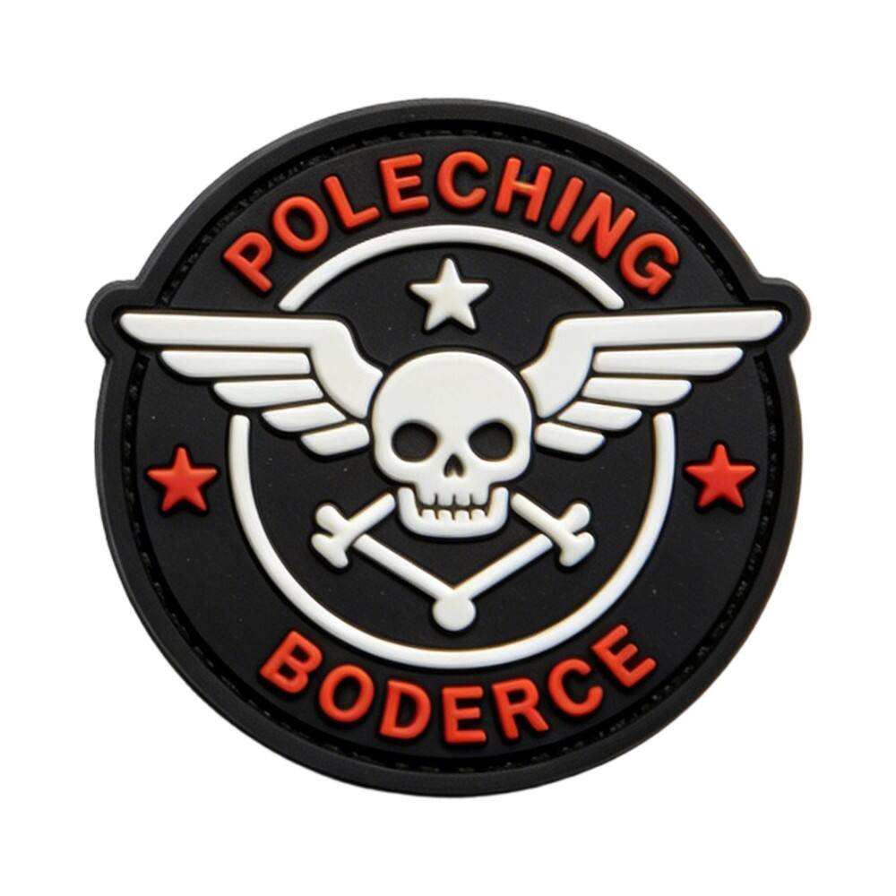 AWELLS Vintage Skull Wing Rubber Patch for Motorcycle Riding and Leather Jackets