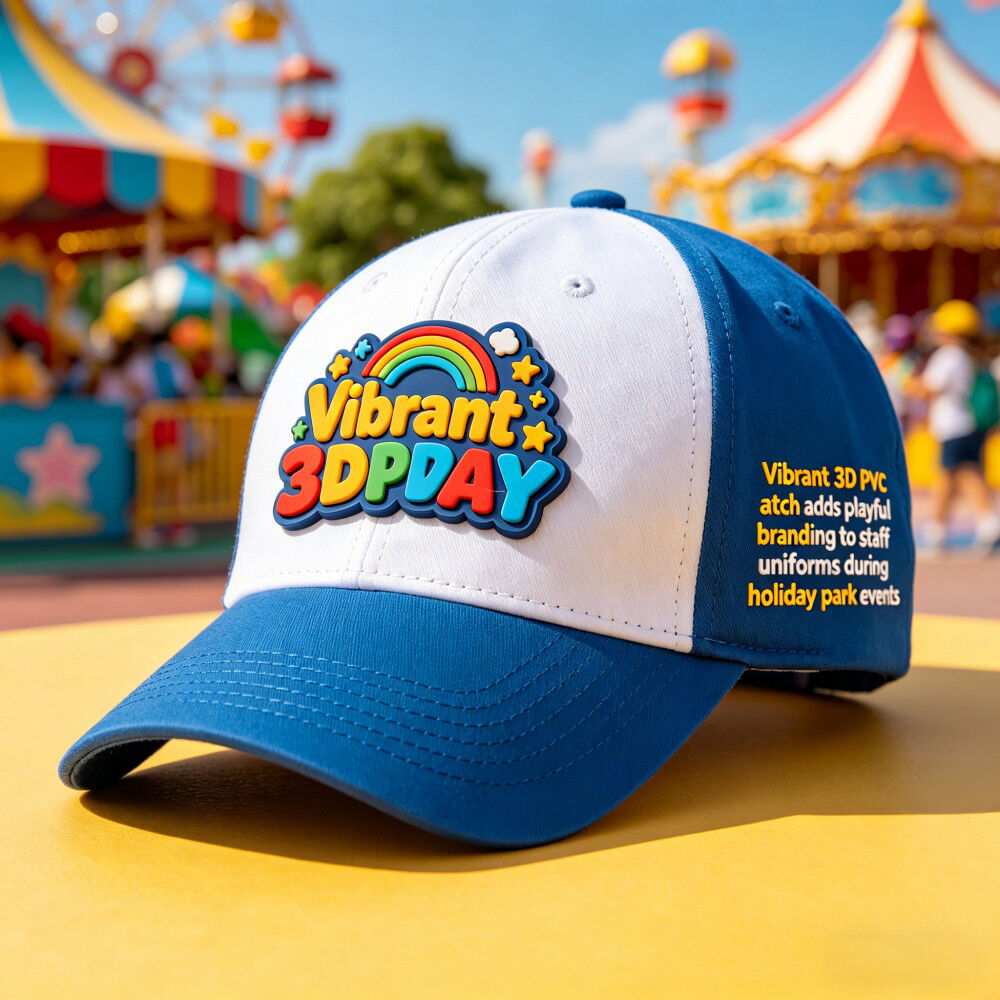 AWELLS:n leikkisä, kirkas 3D-PVC-tarra lomapuistotapahtumiin ja henkilökunnan työvaatteisiin