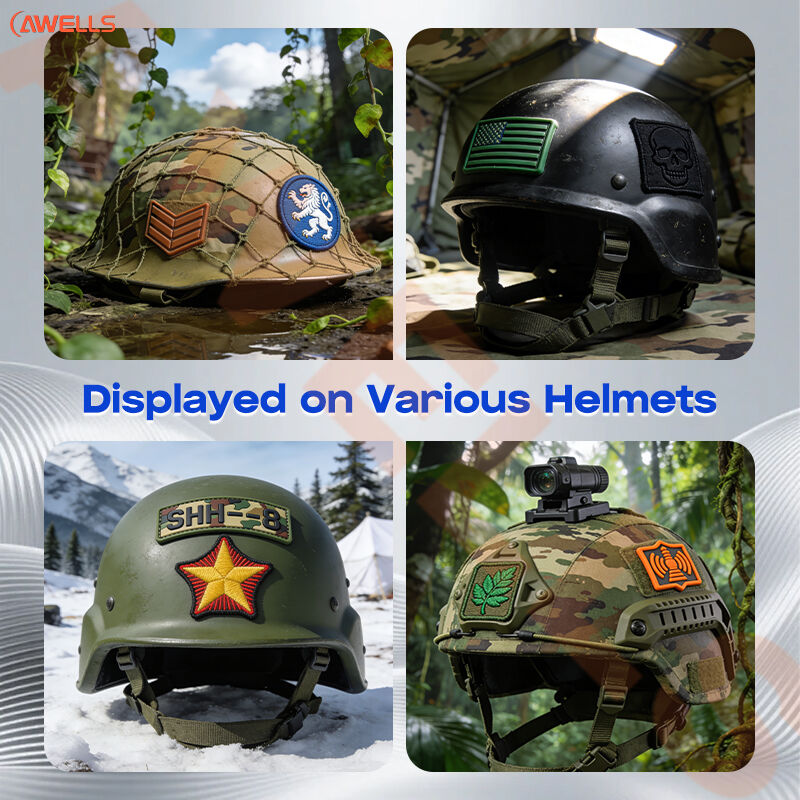 Mehrthemen-PVC-Klett-Patches Bau/Autoreparatur/Feuerwehr/Jagdstil Gummiabzeichen zur Dekoration von Kleidung und Rucksäcken