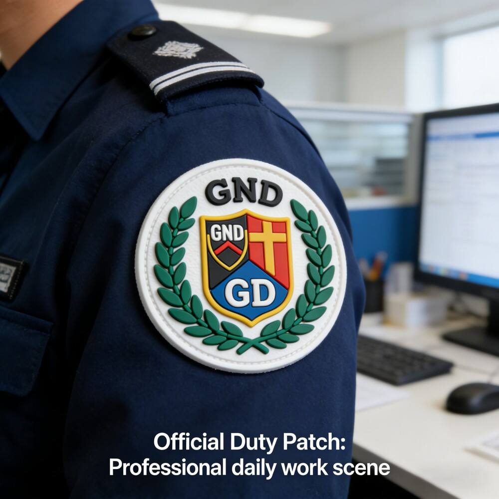 AWELLS Custom 3D PVC Patch with GND Logo for Security and Law Enforcement Gear