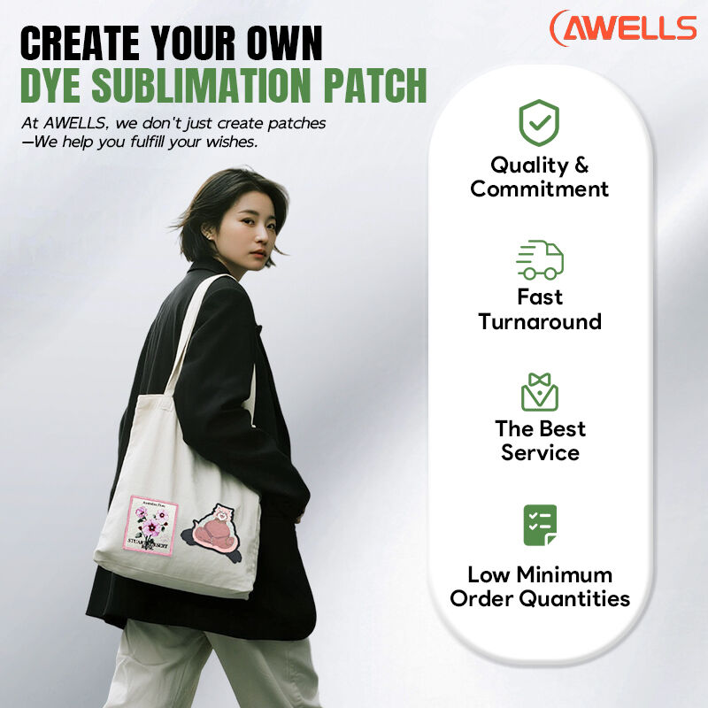 AWELLS Winter Snowboard Dye Sublimation Patch, Ski Team Badge for Championship Jackets & Gear