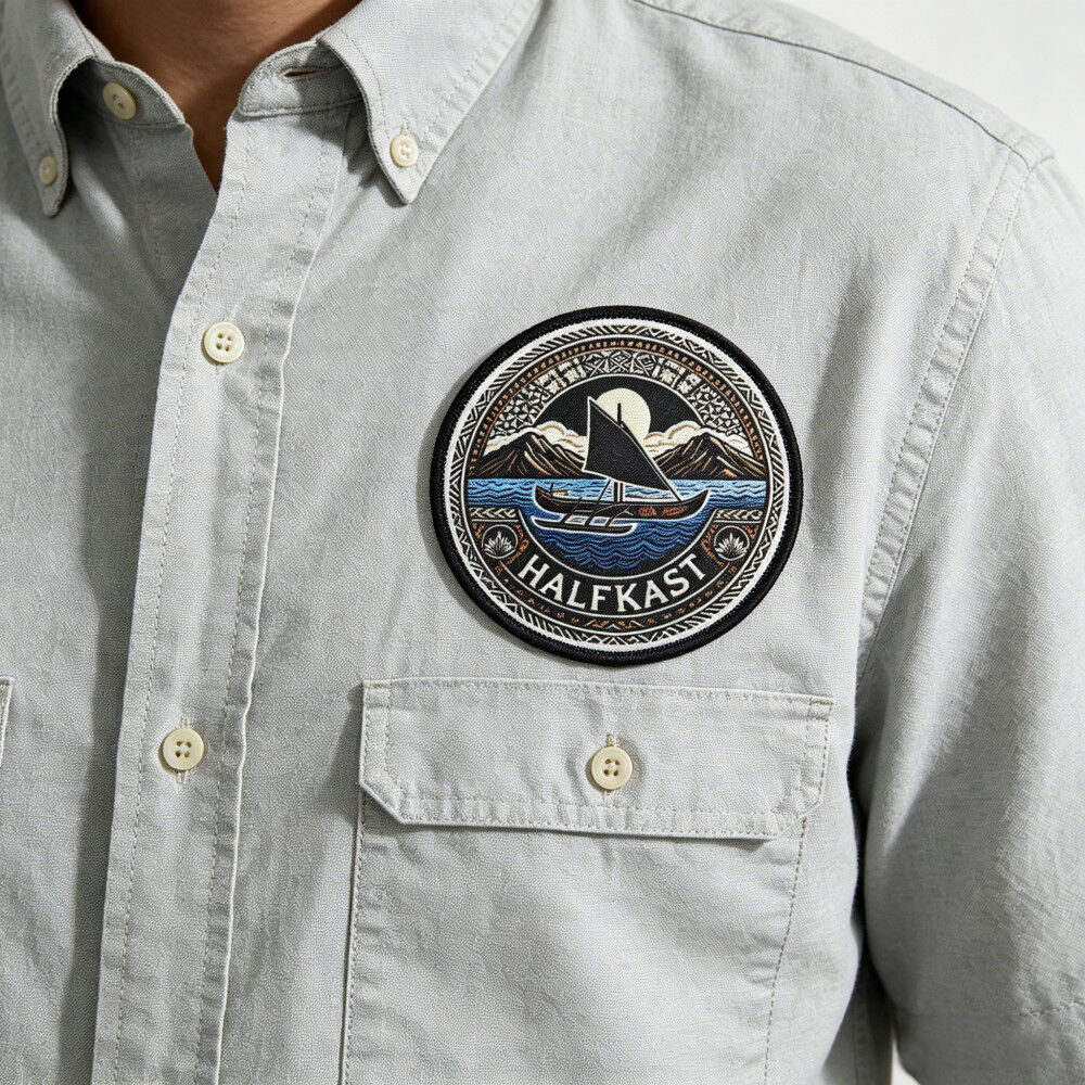 پچ رنگی زیردریایی AWELLS با طرح ساحلی گرد برای پیراهن‌ها و لباس‌های غیررسمی