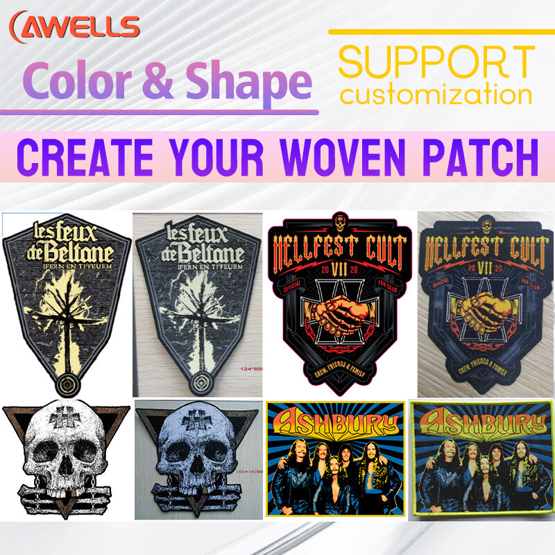 Premium Woven Band Patches For Denim Jackets And Bags AWELLS