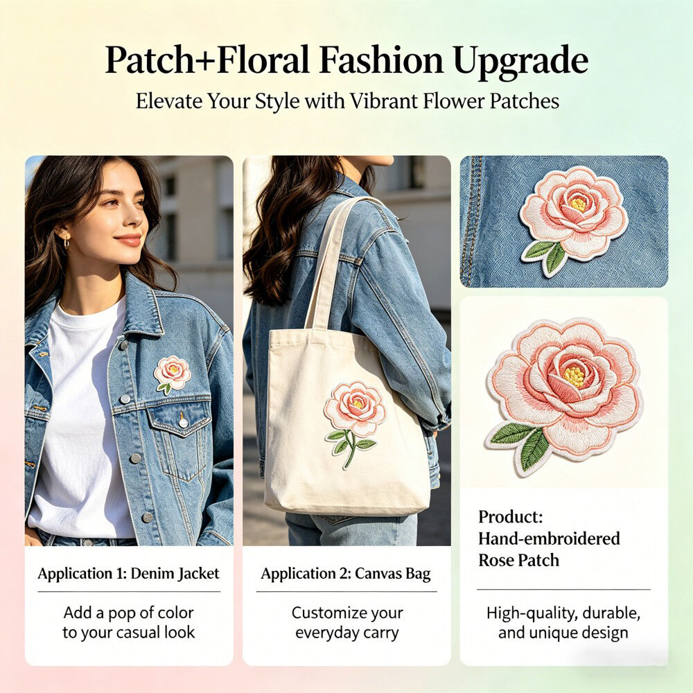Bestickte Blumen-Patches für Kleidung – Blumendesigns zur Verzierung von Bekleidung