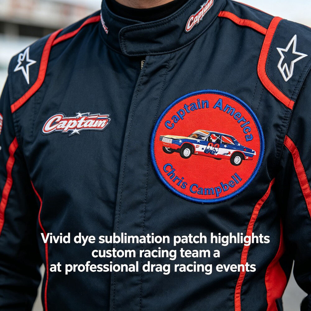 AWELLS tilpasset dye-sublimasjonsmerke for dragracing, lagemblem for profesjonelle racingdrakter og arrangementer