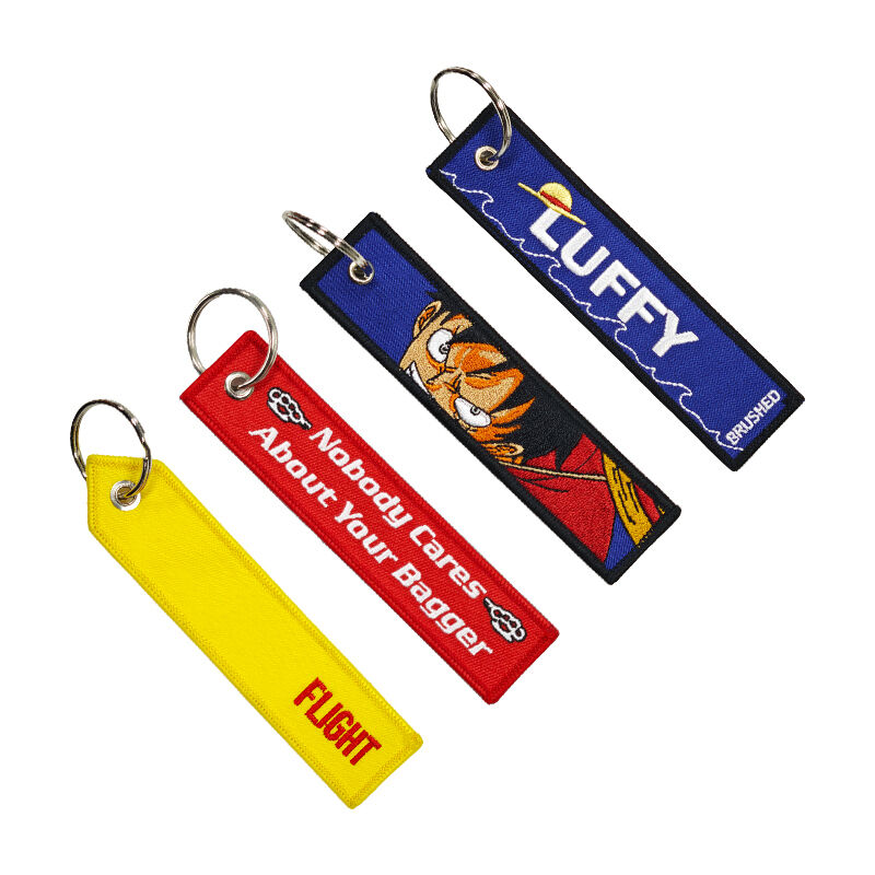 Flag Design Embroidered Keychain For Patriotic Display – National Flag Charms By AWELLS For Patriotic Events