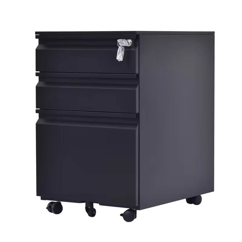 Goose Neck Style 3-Drawer Pedestal