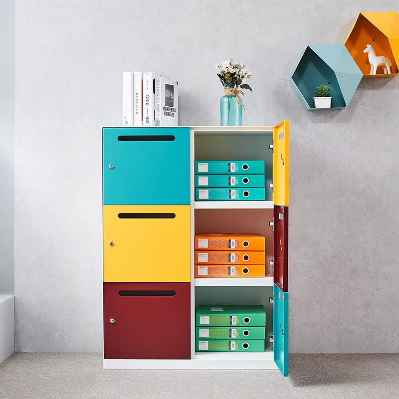 6 Lockers Steel Metal Cabinet details