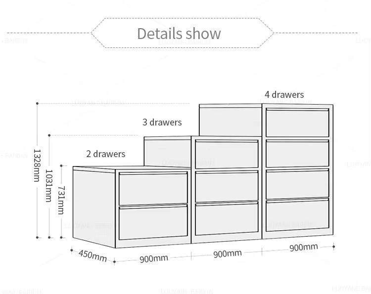 4 Tier Drawer Storage Cabinet factory