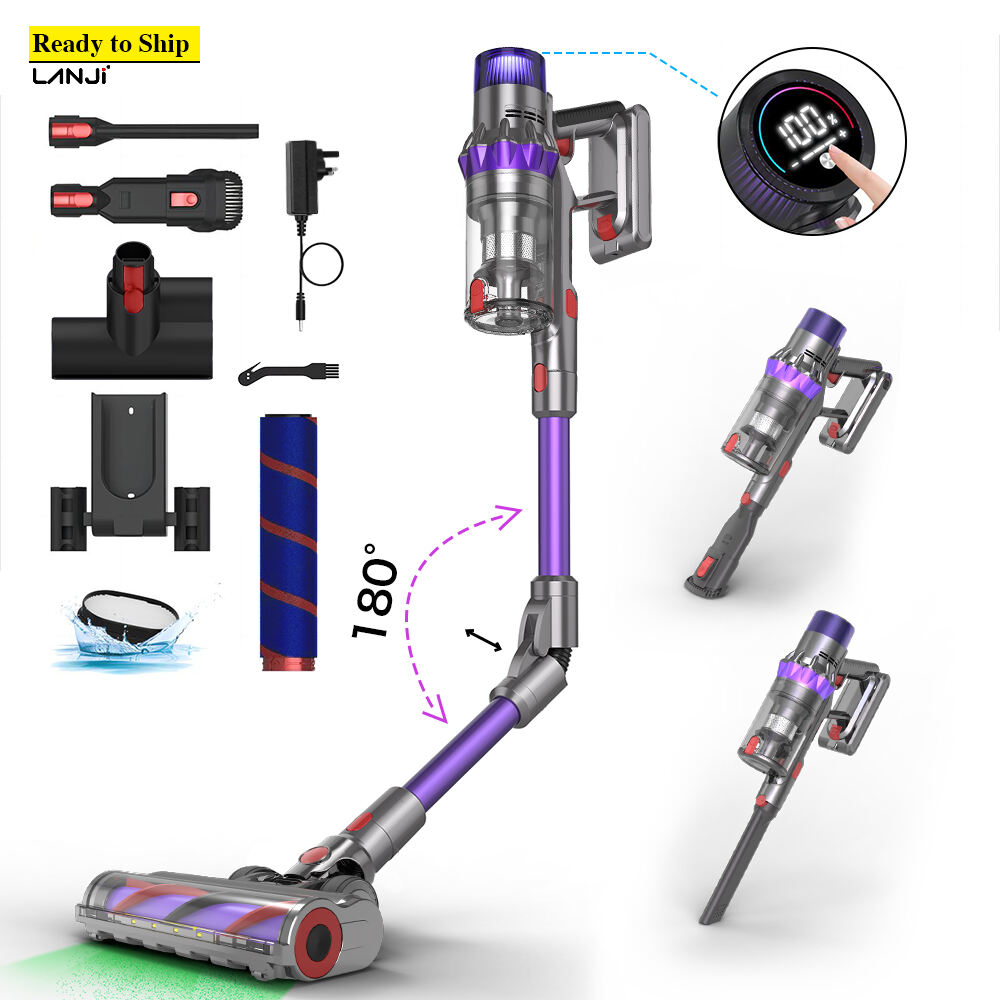 OEM S7-YL BLDC480W Cordless Handheld Vacuum Smart LED Dust Display Auto Suction Infrared Sensor LCD Household Battery Outdoor