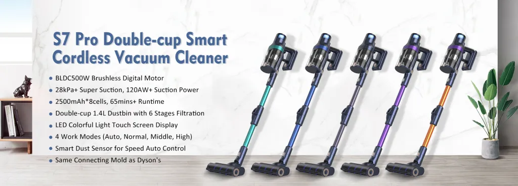 S7 Pro BLDC500W Cordless Smart Vacuum Cleaner details