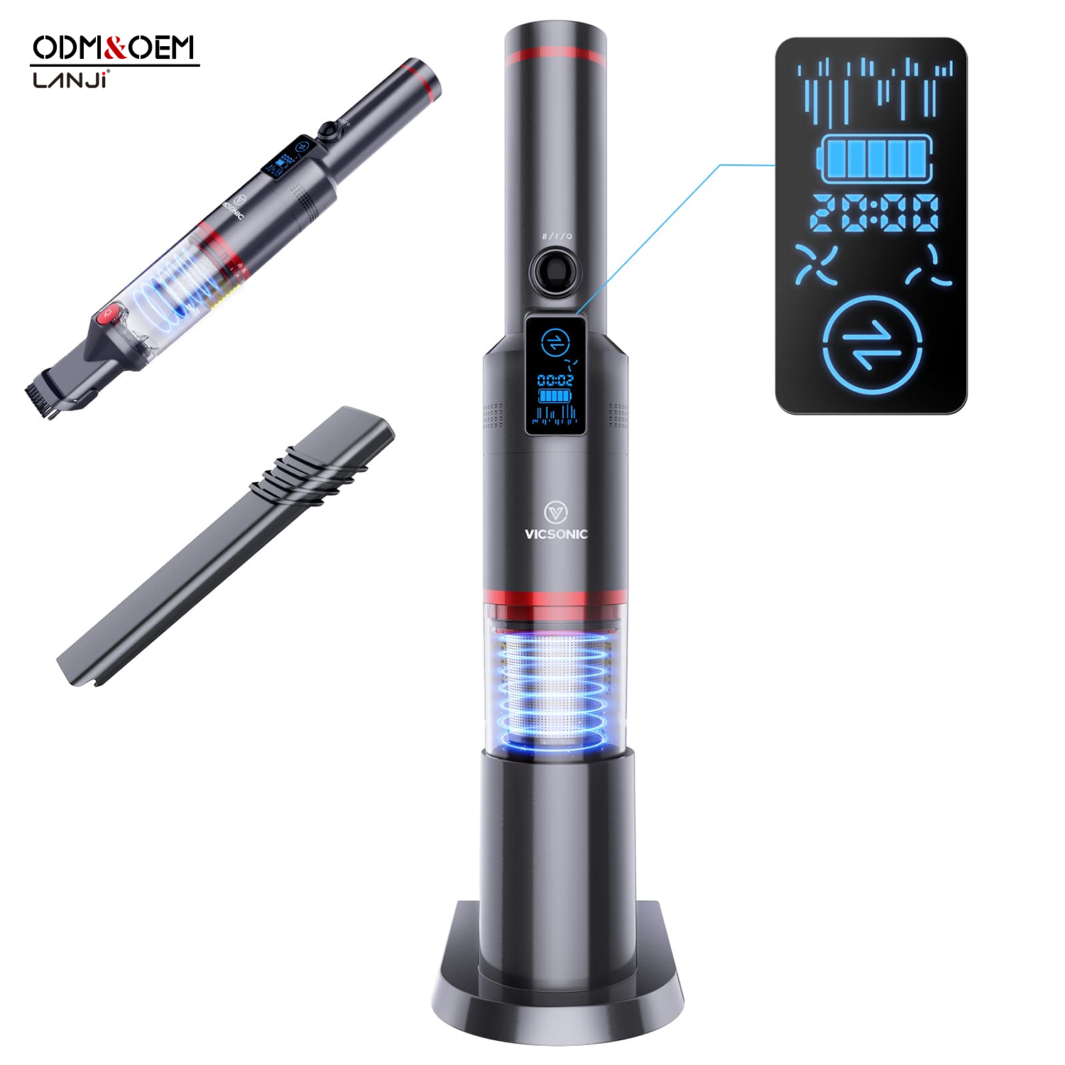 VICSONIC H2-BLDC100W Handheld Mini Car Vacuum Cleaner