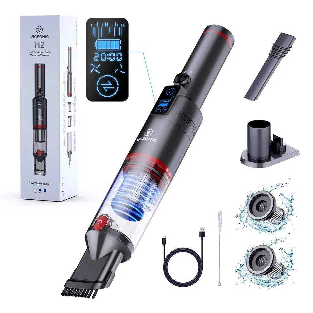 13 kPa H2 Mini Car Vacuum Cleaner VICSONIC Brand Handheld Portable Pet Cleaning Grooming Products Car Care & Cleanings