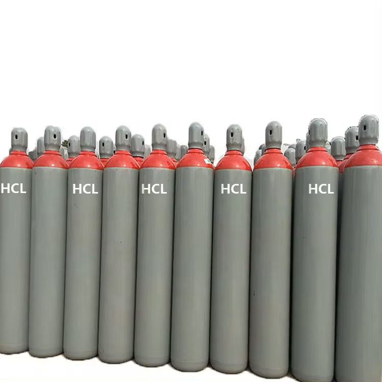 Hoë suiwerheid 99.999% gevul in 50L silinder HCL waterstofchloriedgas