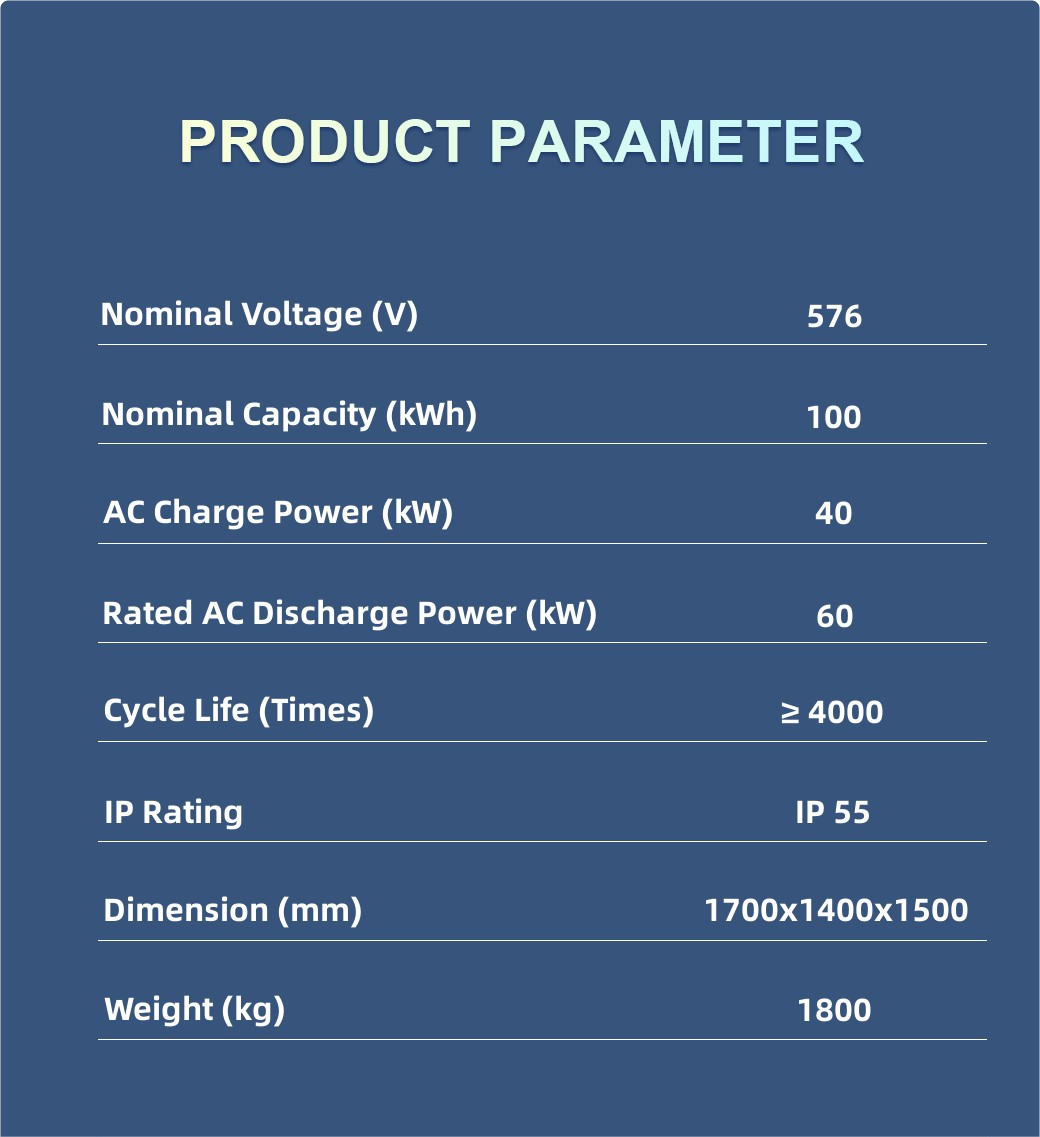 Combine 100kWh All-in-one AC/DC Energy Straoge System details