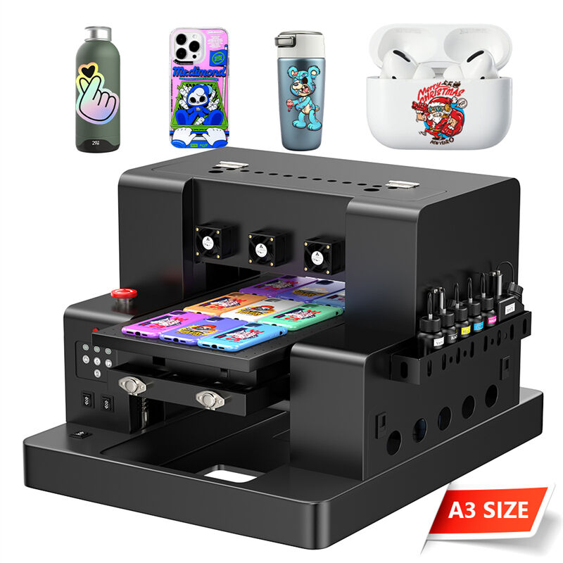A3 UV Flatbed Printer (320*500mm) Digital UV Printing Machine for Phone Case,Acrylic,Metal,Leather,Golf,Bottle
