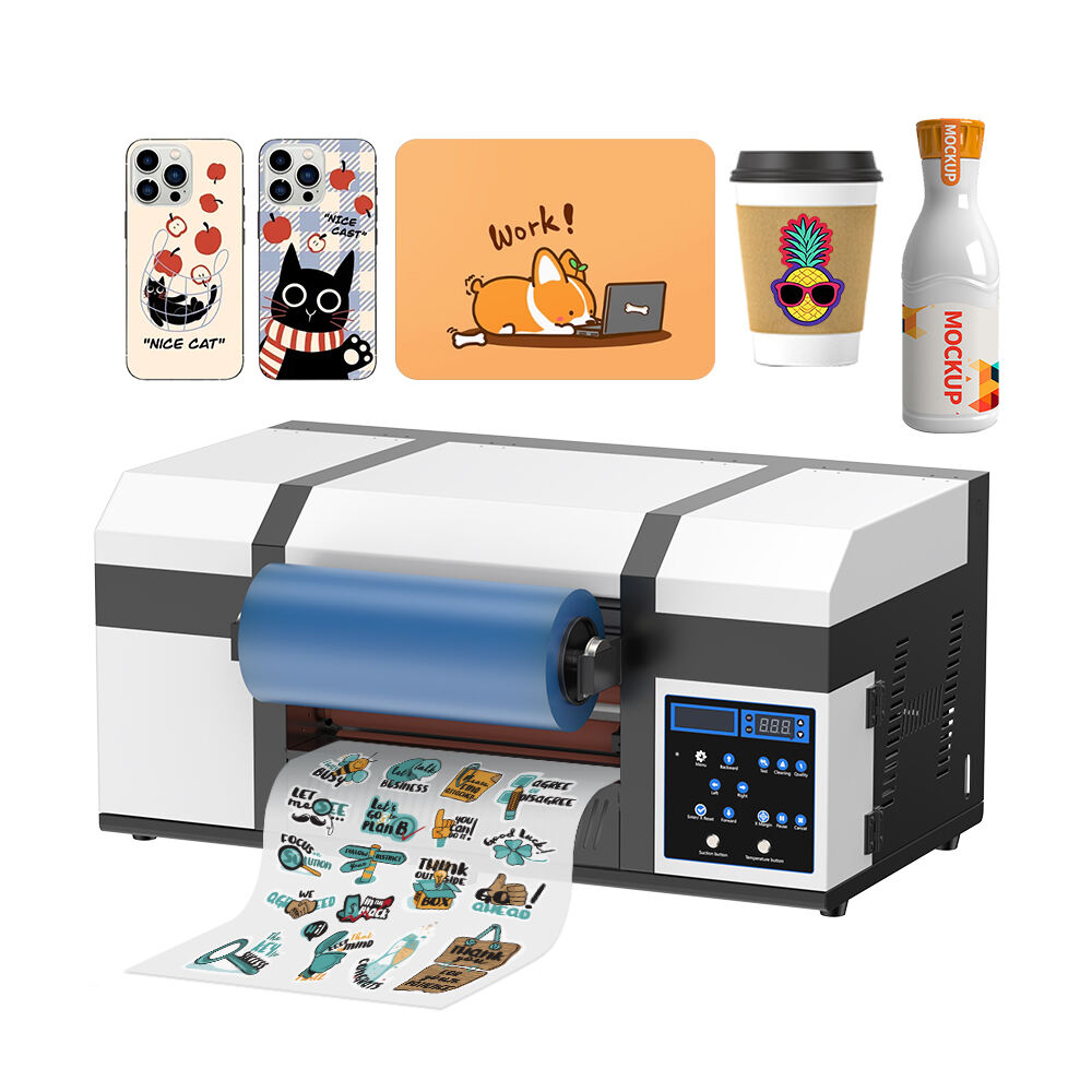 2 In1 UV DTF Printer Transfer Printing ab Film Xp600 Inkjet Printers With Laminator