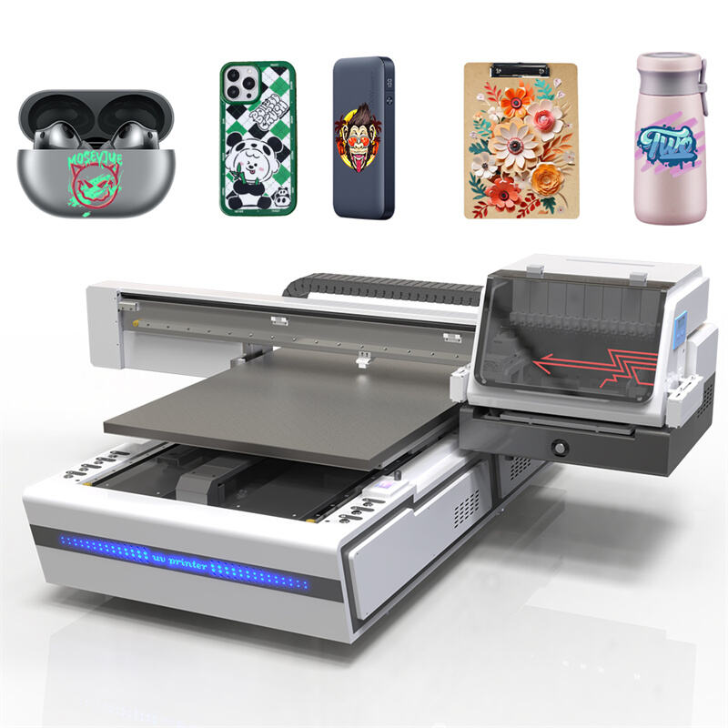 A1 6090 Flatbed UV Printer LED Digital Inkjet Printing Machine for Mug, Phone Case, Plastic, PVC and Crystal Labels