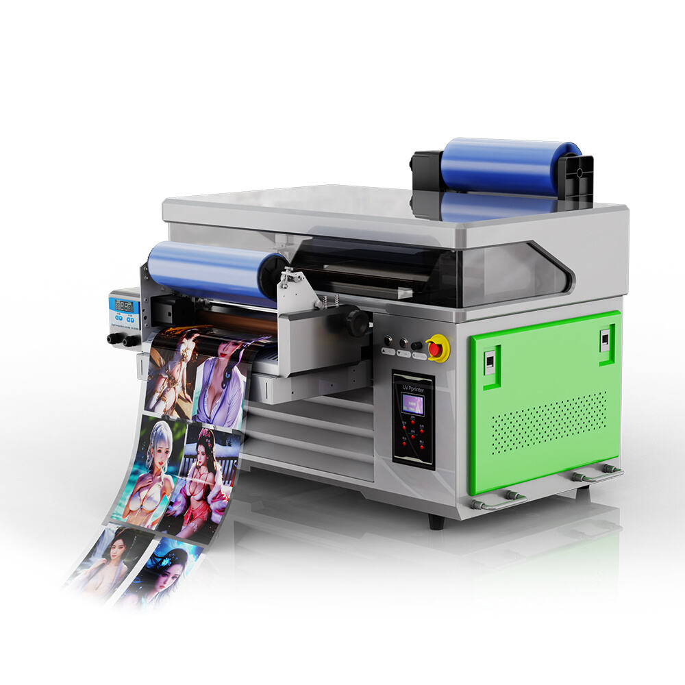 A2 All-in-One Logo Printing And AB Film Roll 380x600mm Multicolor Stickers XP600 Printheads UV DTF Printer