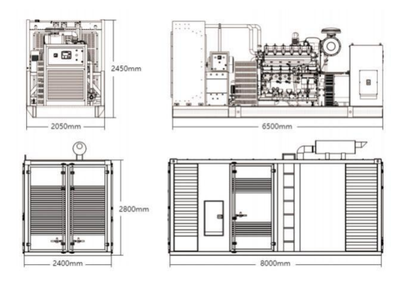 high power wl1000 cng series gas generator set equipped with high end control system-2