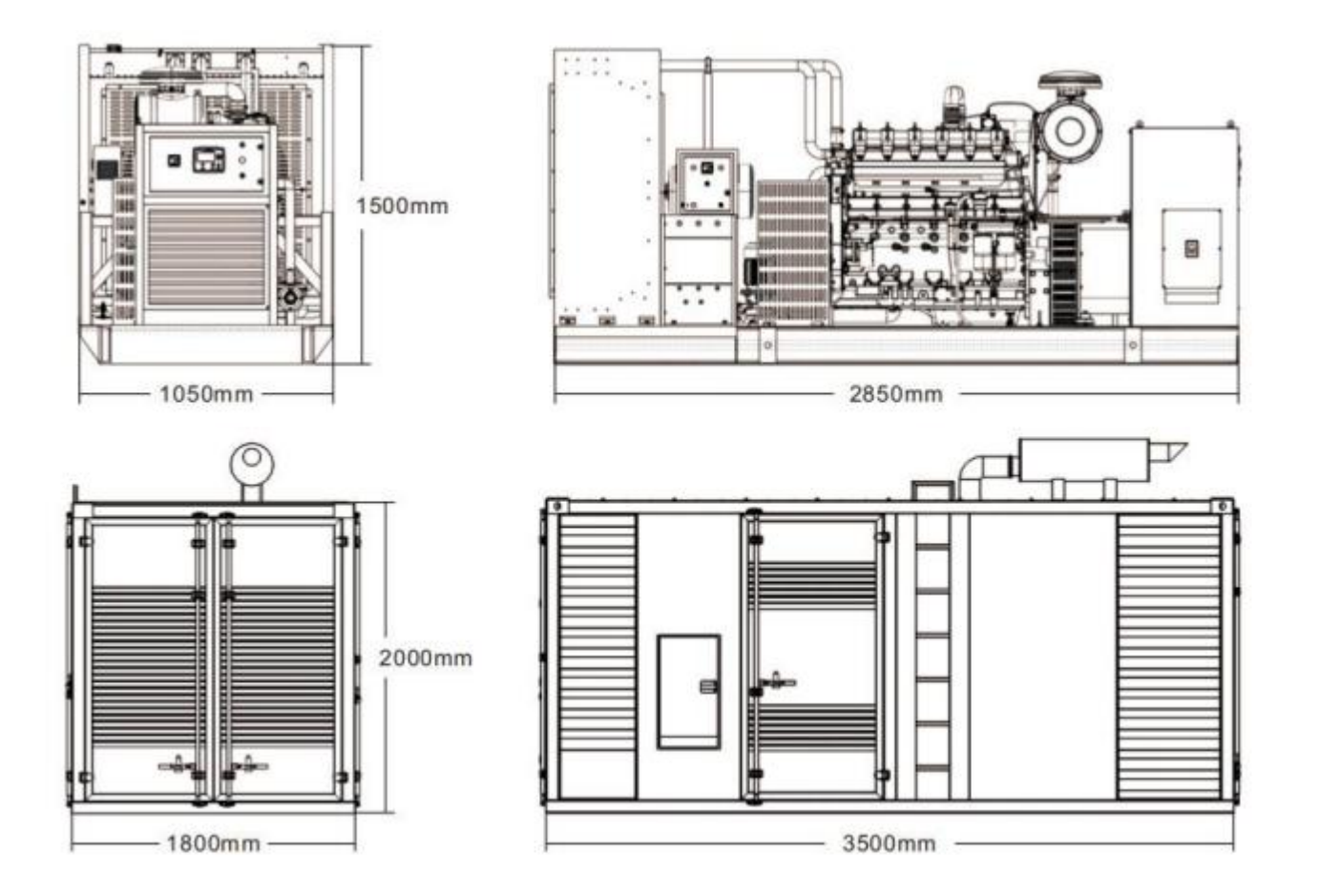 manufacturers hot selling silent propane liquefied petroleum gas wl150 cng series gas generator set-2