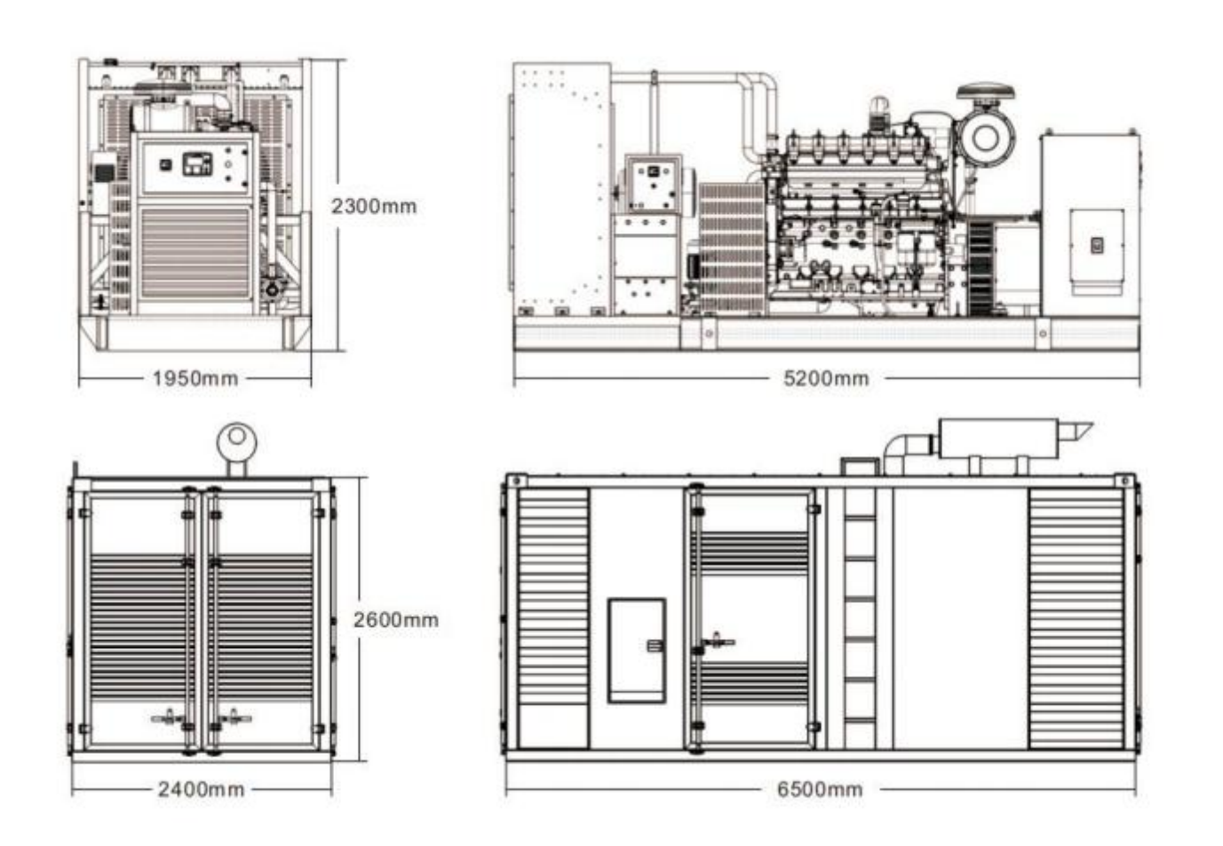 high power industrial wl700 cng series gas generator set suitable for harsh environments-2