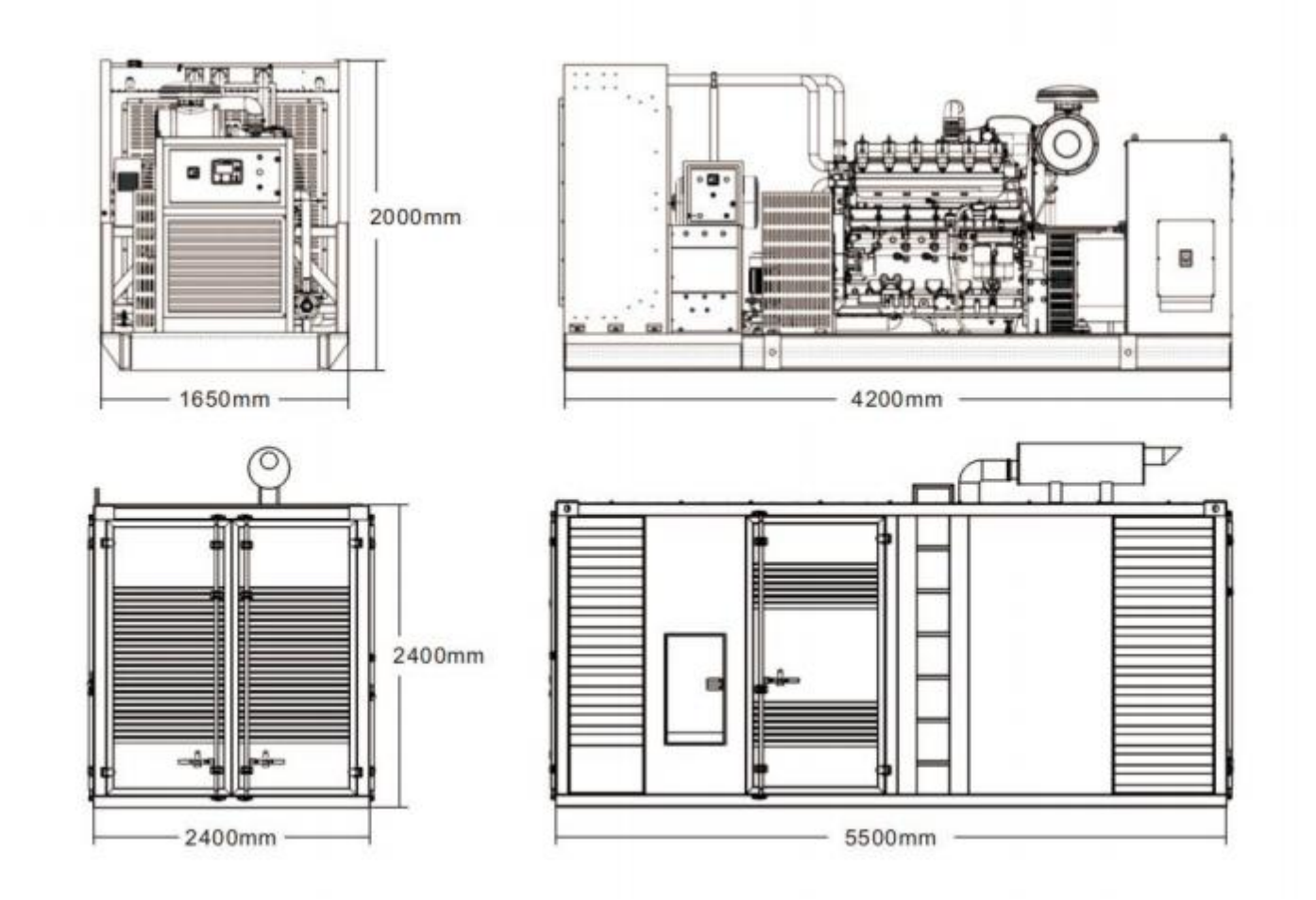 manufacturers directly sell high quality open wl350 cng series gas generator set-2