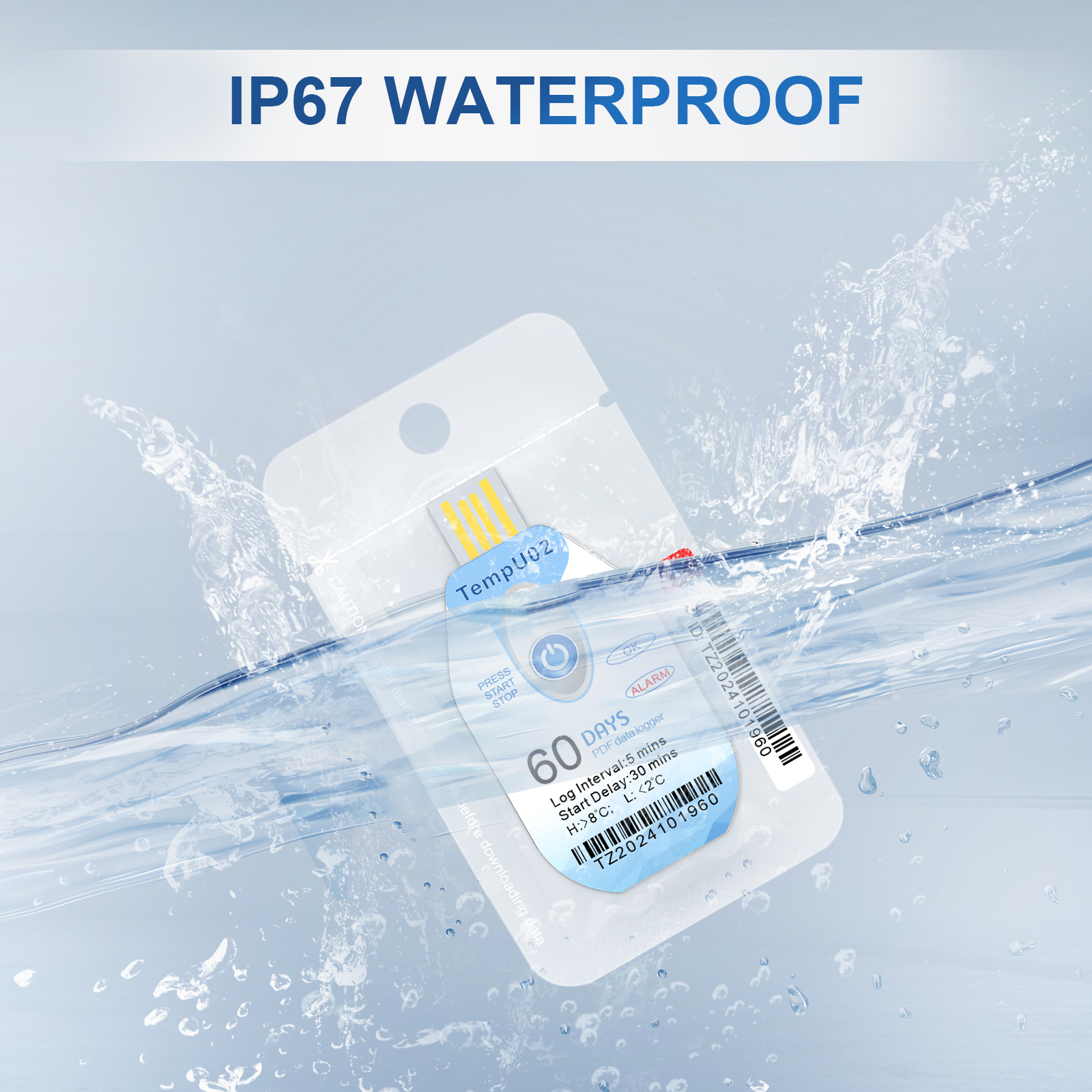 Tzone USB Single Used for Temperature Recorder USB Data Logger Greenhouse Transportation