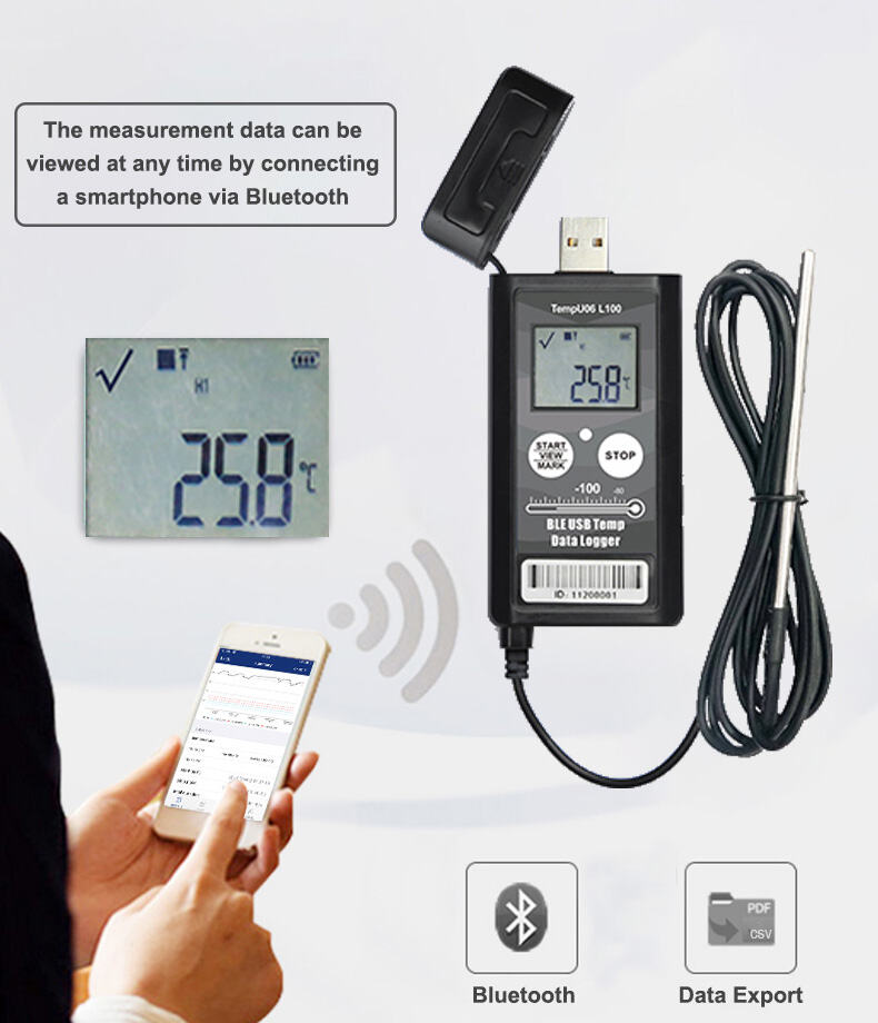 Tzone - TEMPU06-L100 | Bluetooth USB Temperature Data Logger
