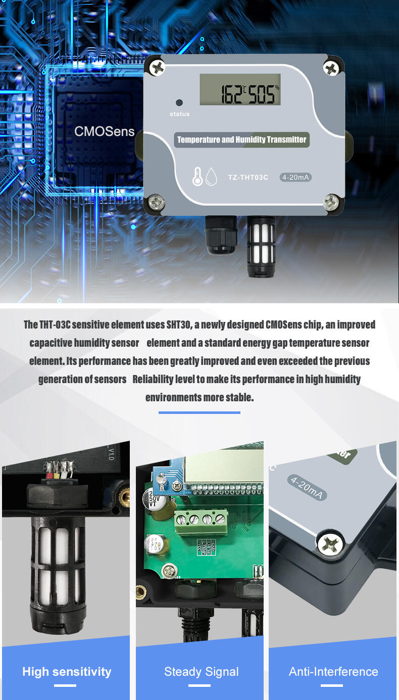 Warehouse Monitor Temperature And Humidity Transmitter RS485 Greenhouse Temperature And Humidity Sensor details