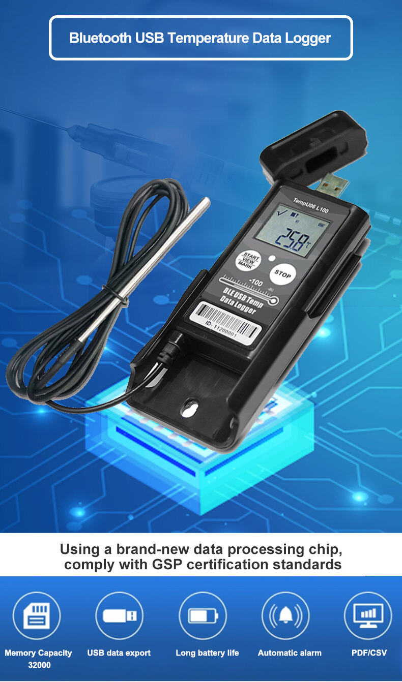 Tzone - TEMPU06-L100 | Bluetooth USB Temperature Data Logger