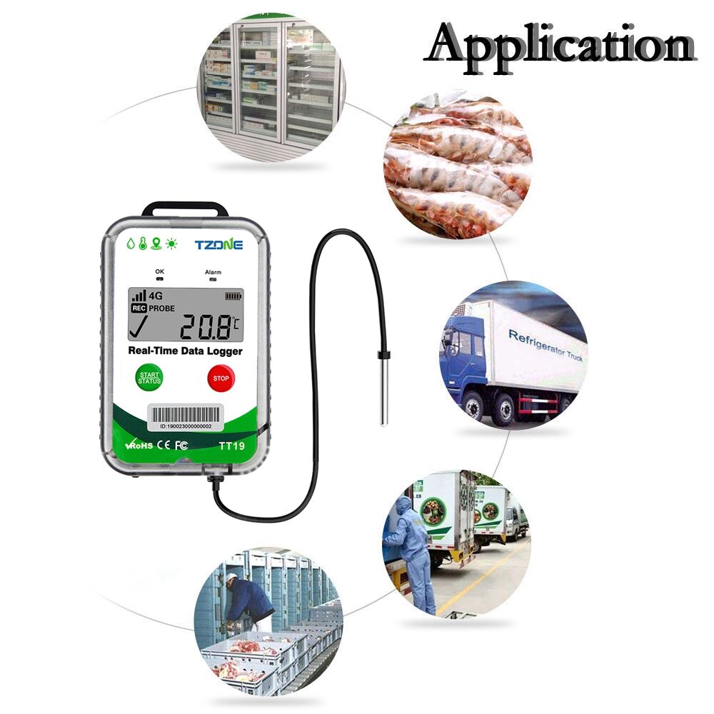 Real-Time WIFI GPS 4G Data Logger Multifunctional Cold Chain Truck Transportation Temperature Humidity Data Logger factory