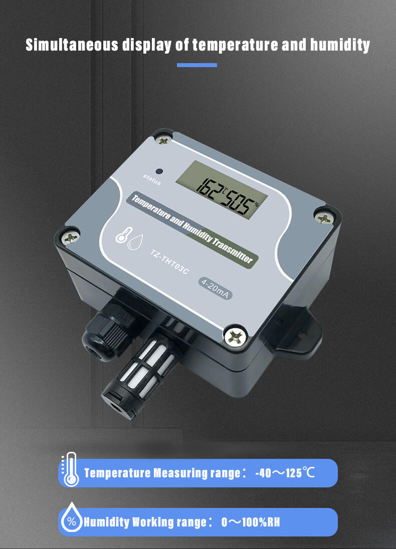 Warehouse Monitor Temperature And Humidity Transmitter RS485 Greenhouse Temperature And Humidity Sensor details