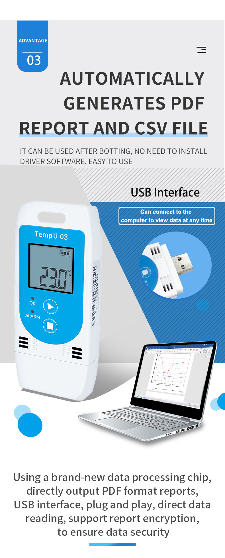 TempU03 Multi-use USB TEMP & RH Data Logger manufacture