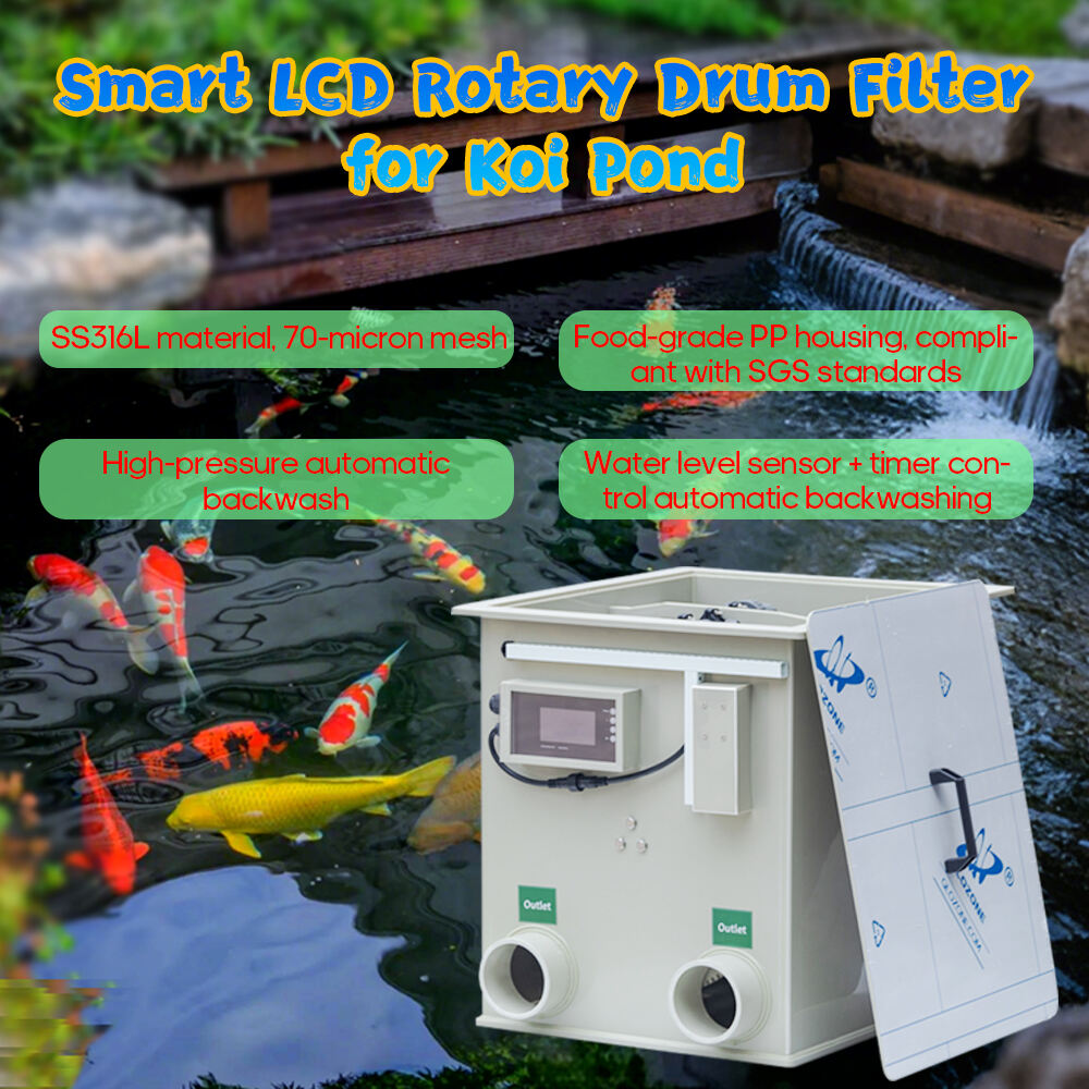 New Arrivals-LCD Screen Drum Filter for Koi Pond