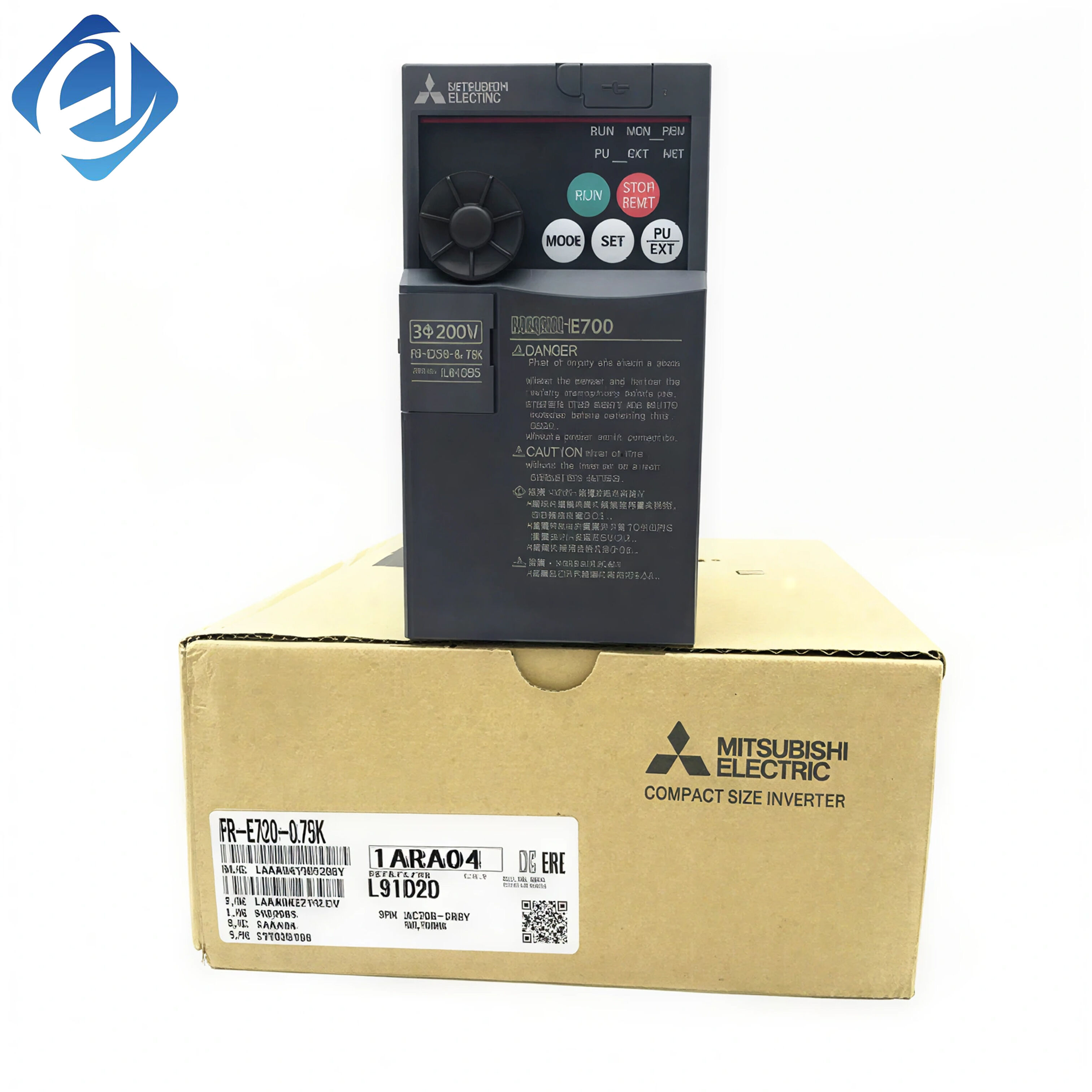 नया मूल FR-E720-0.75K FR‑E700 श्रृंखला संक्षिप्त इन्वर्टर, 0.75kW शक्ति, 220V एकल-चरण इनपुट, ऊर्जा-बचत और स्थिर गति नियमन प्रदर्शन, पंखा, पंप, कन्वेयर में व्यापक रूप से उपयोग किया जाता है