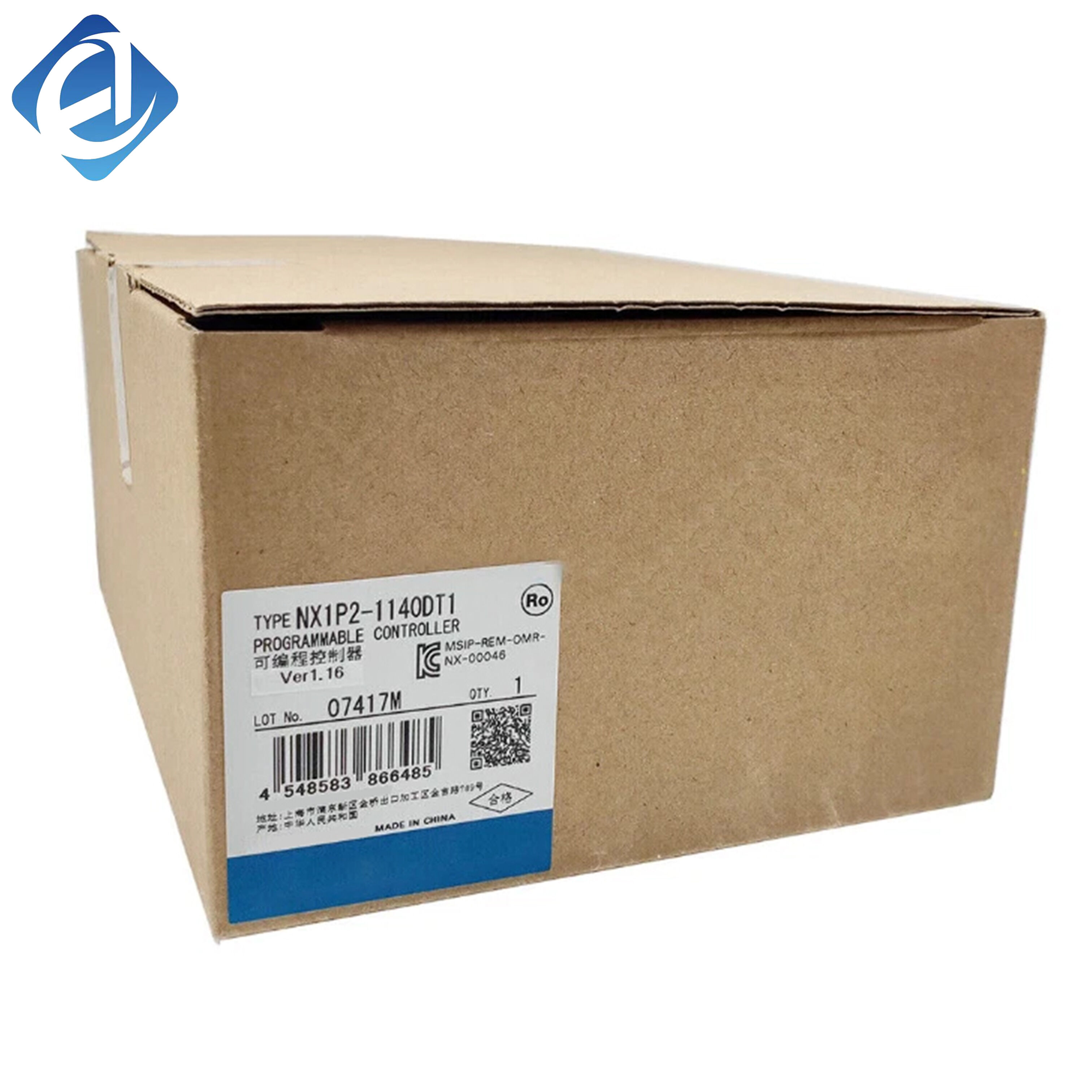 New Original Omron NX1P2 series compact PLC controller. Integrated with motion & logic control, 40 I/O points, transistor output, DC power supply, high-speed processing, supports Ethernet communication. Ideal for automated assembly, packaging, conveying a