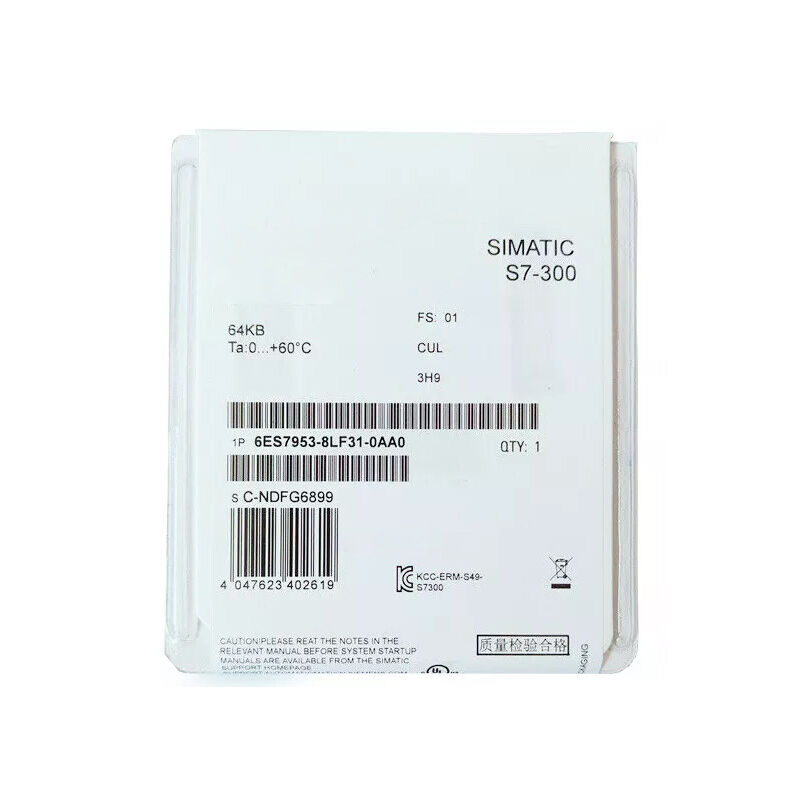 New Original 6ES7953-8LF31-0AA0 6ES7953-8LF31-0AA0 S7-300 PLC memory card. Safely stores program files and device parameters, long-term stable data storage, easy plug-and-use, applied to PLC programming download