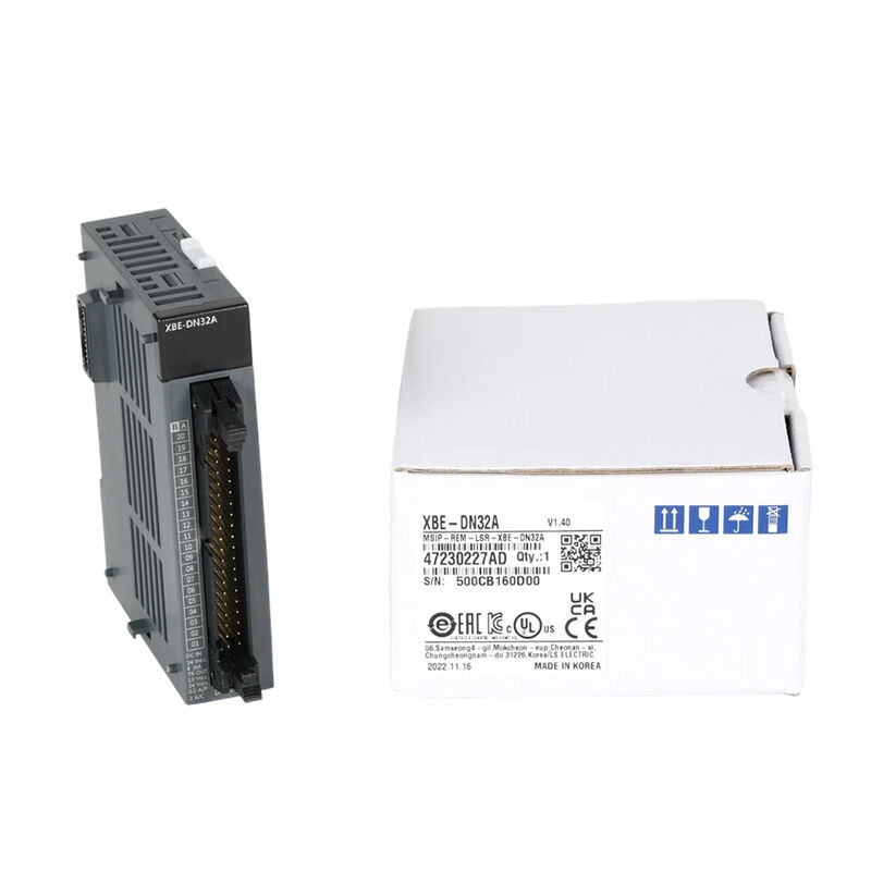 New Original XBE-DN32A XGB series 32-point digital input expansion module. It collects on-site switching sensor signals and transmits to PLC for logic processing. With industrial-grade anti-interference, stable signal acquisition