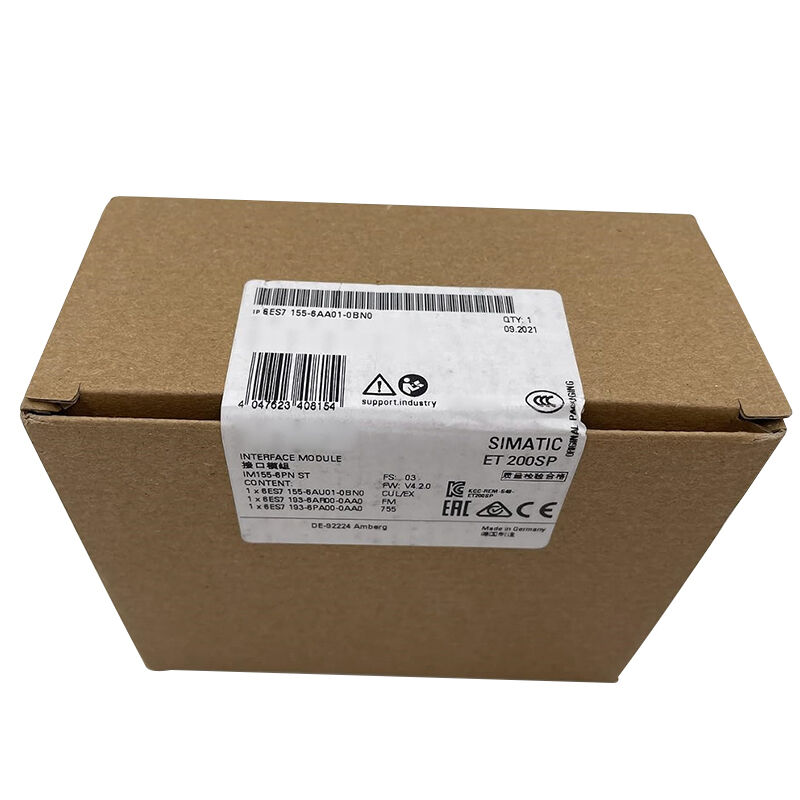 New Original 6ES7 155-6AA01-0BN0 6ES7155-6AA01-0BN0 interface module for Siemens SIMATIC ET200SP distributed I/O system. Supports PROFINET IO communication, provides high-speed data transmission, hot-swappable design, and galvanic isolation. 