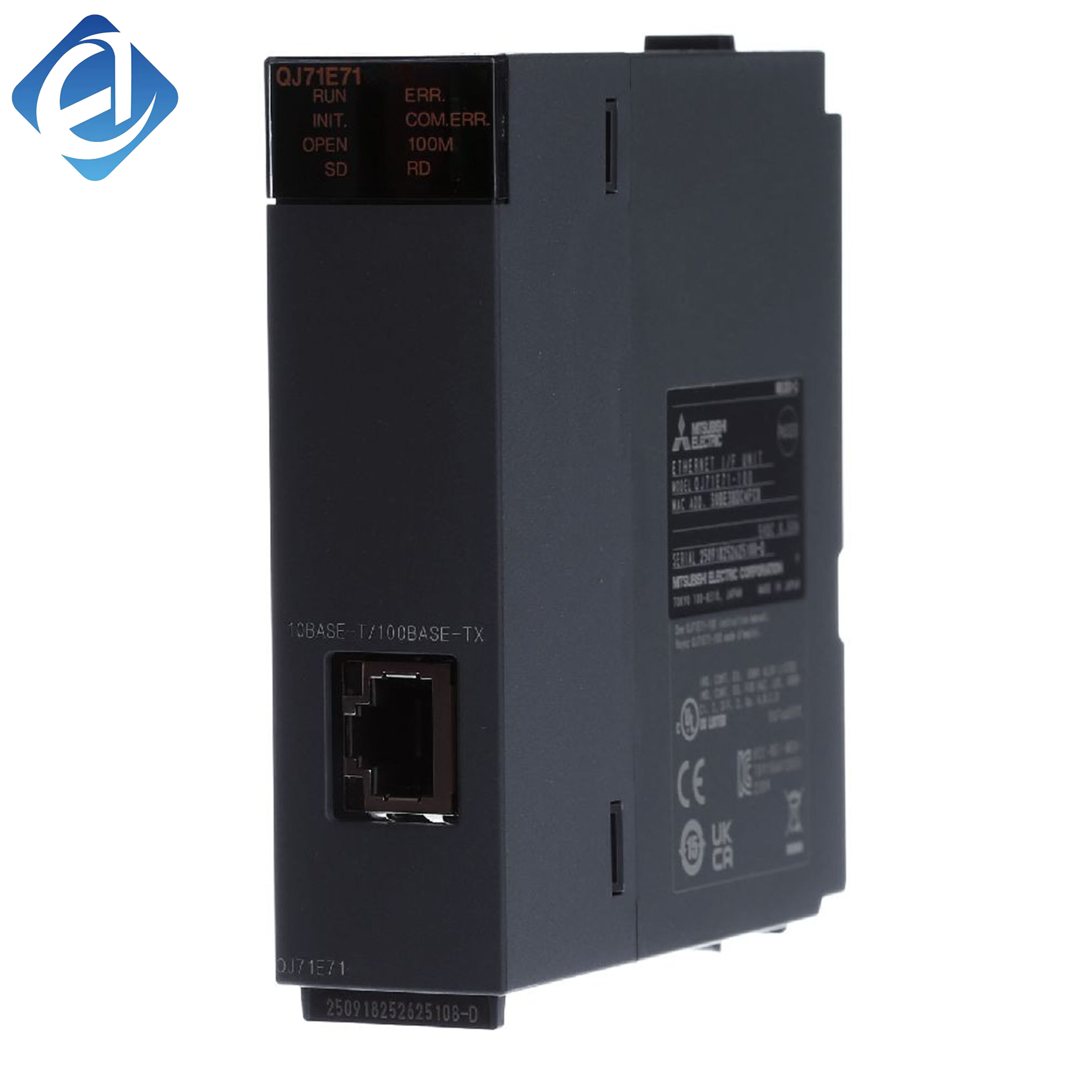QJ71E71 i ri origjinal është një modul komunikimi Ethernet për serinë Q të PLC-ve. Ai lejon lidhjen me rrjetin Ethernet, transmetimin e të dhënave dhe monitorimin nga larg për sistemin e kontrolitorit Q. Me performancë komunikimi të qëndrueshme dhe konfigurim të thjeshtë.
