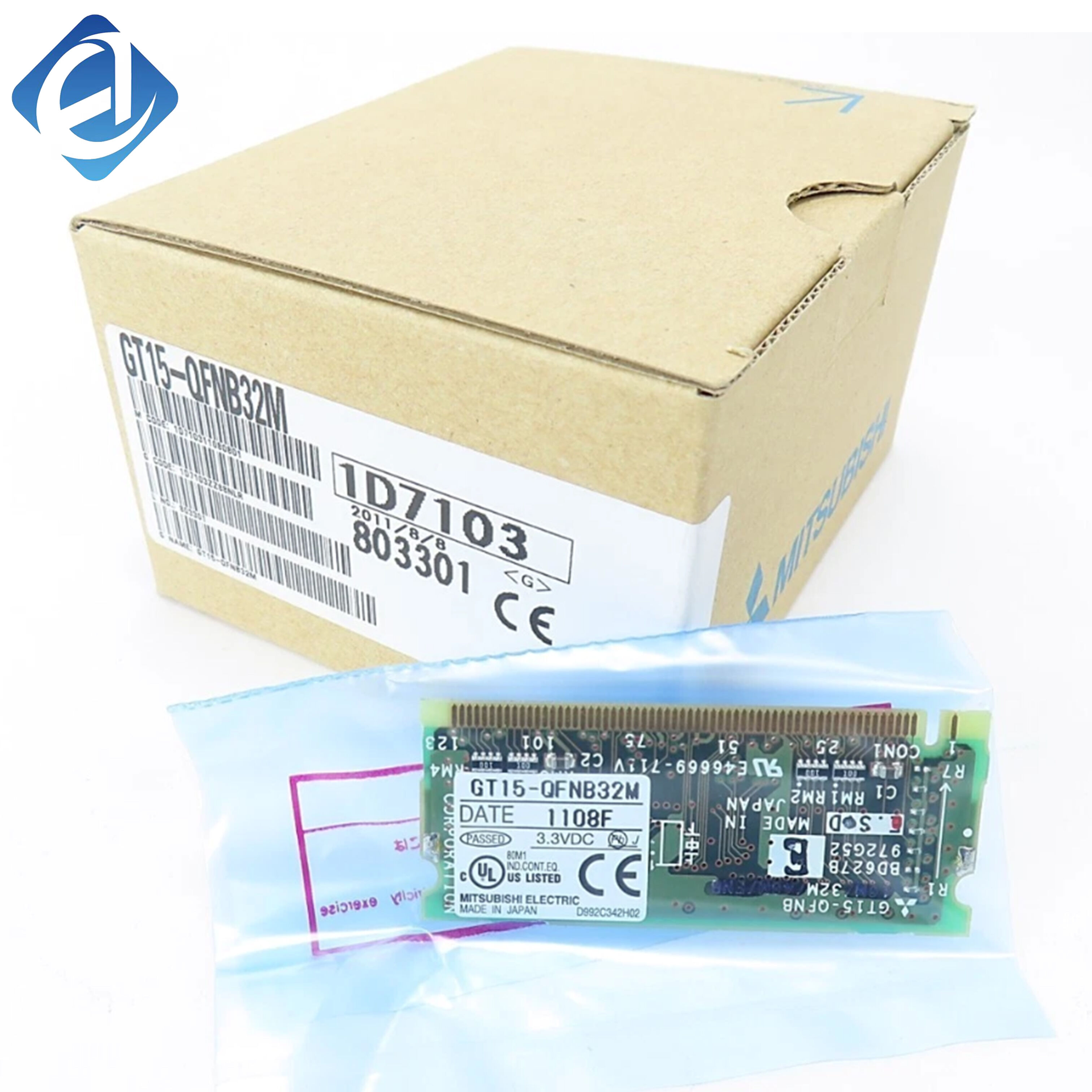 New Original GT15-QFNB32M is a 32MB memory option function board for GT15 series GOT HMI. It expands storage capacity, supports PLC system monitoring for Q/QnA/A/FX series, enables program backup and extended project storage.