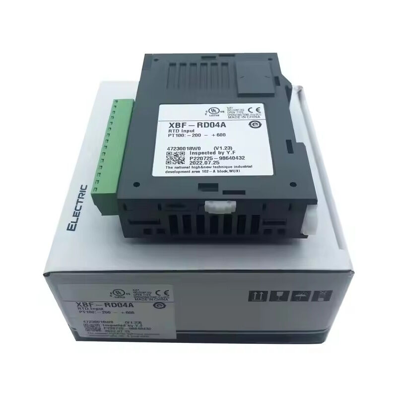 New Original XBF-RD04A XGB series 4-channel RTD temperature input module. It receives resistance signals from RTD sensors and converts them into digital data for temperature monitoring. Featuring high precision