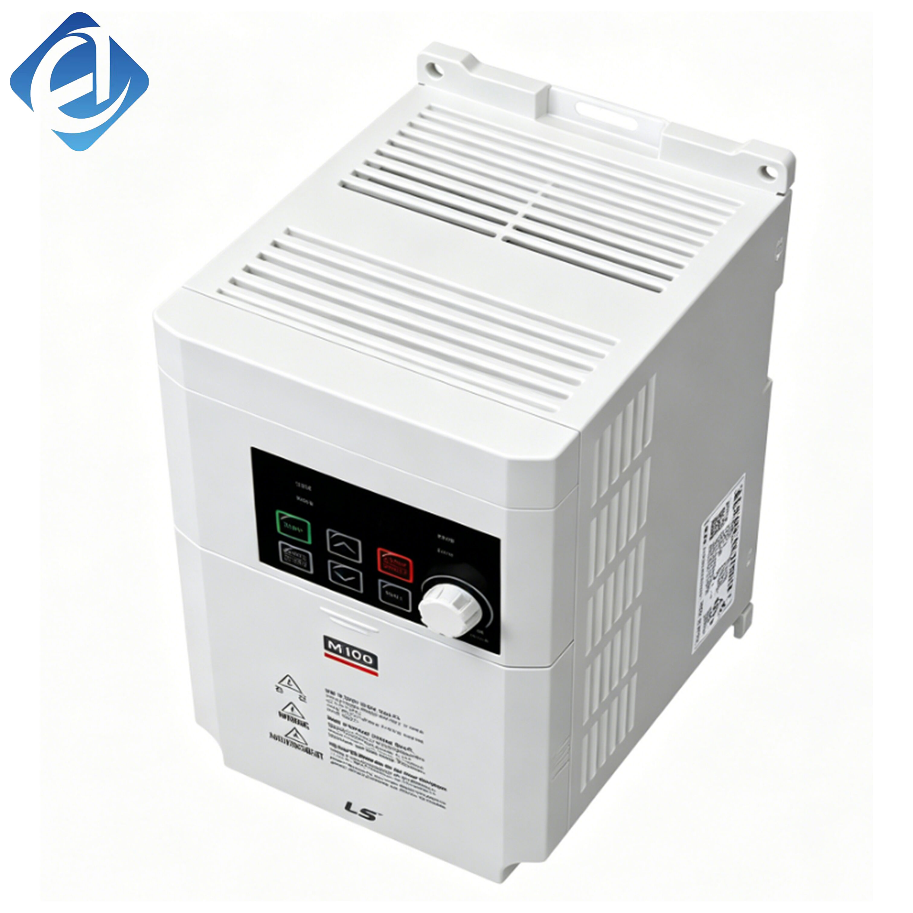 New Original LSLV0002M100-1EOFAN M100 series 0.2kW single-phase 220V frequency inverter. It adopts V/F and sensorless vector control, supports 0-400Hz output and 150% overload capacity. Built with EMC filter and multiple protection functions