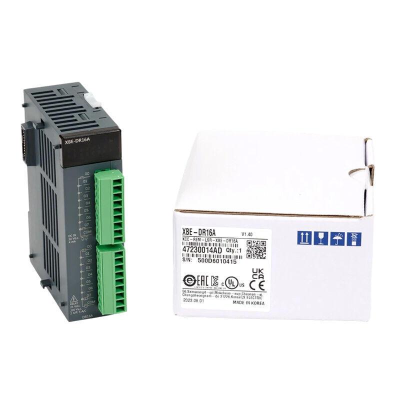 New Original XBE-DR16A XGB series 16-point relay type mixed I/O expansion module. It collects field digital input signals and drives external loads through relay output contacts. With reliable contact performance